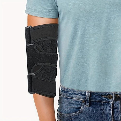 1-teilige Ellenbogenbandage, bequeme nächtliche Ellenbogen-Schlafunterstützung, Ellenbogenschiene, verstellbarer Stabilisator für Kubitaltunnelsyndrom, Sehnenentzündung, Ulnarnerv, Tennis, passend für Image