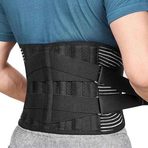 Fitnessgürtel mit doppelter Kompression – verstellbare Lendenwirbelstütze, Haltungskorrektur Schlankheits-Taillentrainer für das Training Image