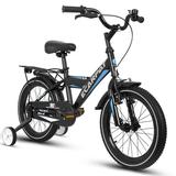 14 inch Kids Bike for Boys & Girls with Training Wheels Freestyle Kids Bicycle with fender and carrier. Black