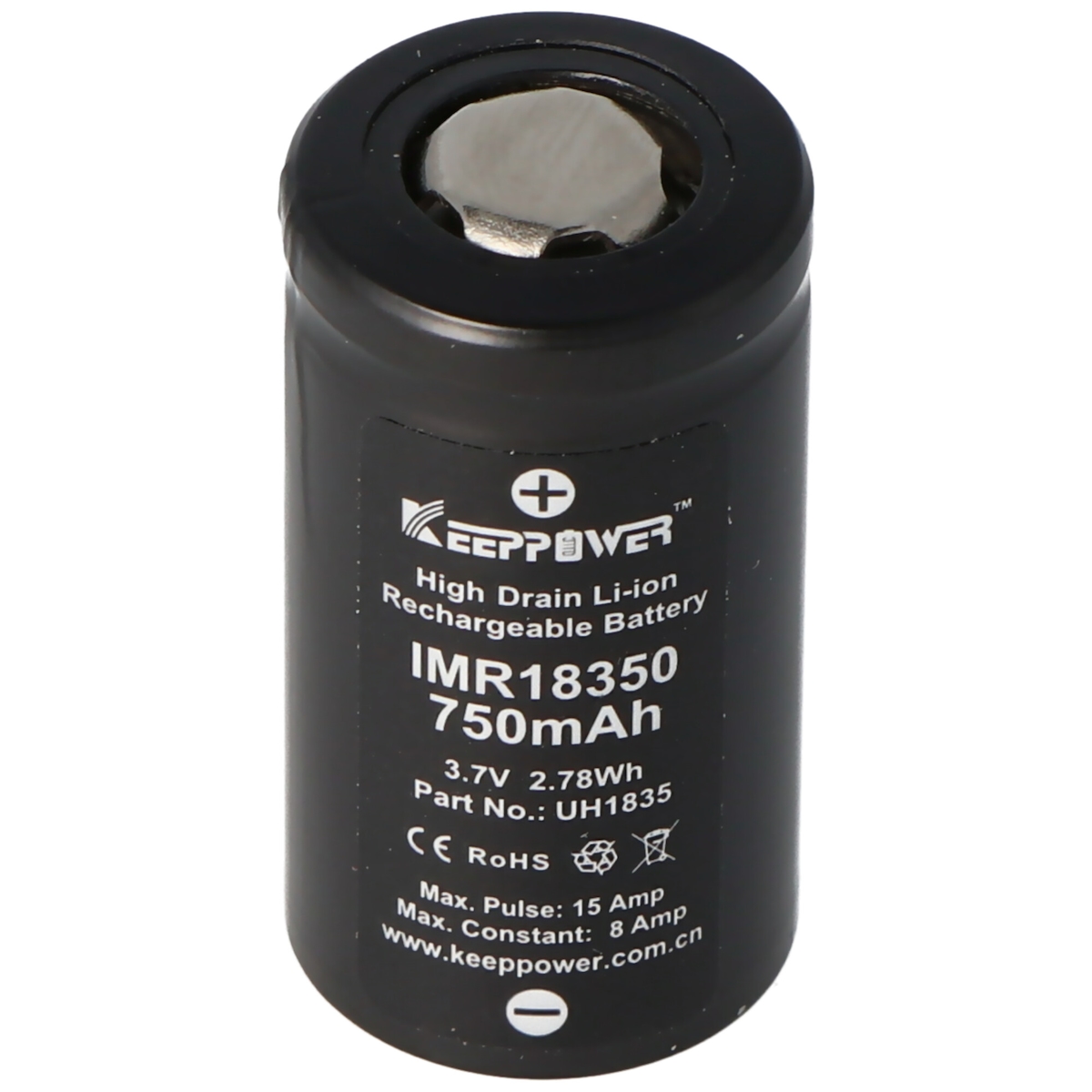 Keeppower IMR18350 - 750mAh, 3,7V (8A) Li-Ion-Akku Image
