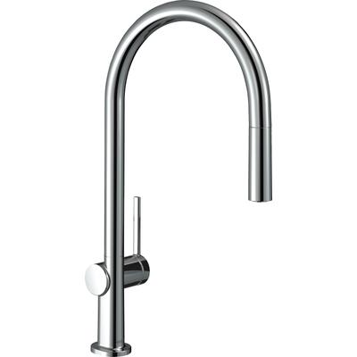 Küchenarmatur HANSGROHE "Talis M54", silber (chrom), H:435cm T:26,3cm, Armaturen, 210 Ausziehauslauf 1 Strahlart Schlauc