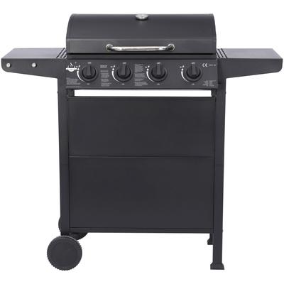 Gasgrill EL FUEGO "San Jose 4 Brenner", schwarz, B:114cm H:101,5cm T:51cm, Grills, mit gusseisernem Grillrost