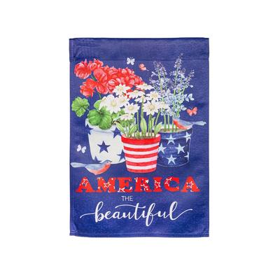 America the Beautiful Suede Garden Flag