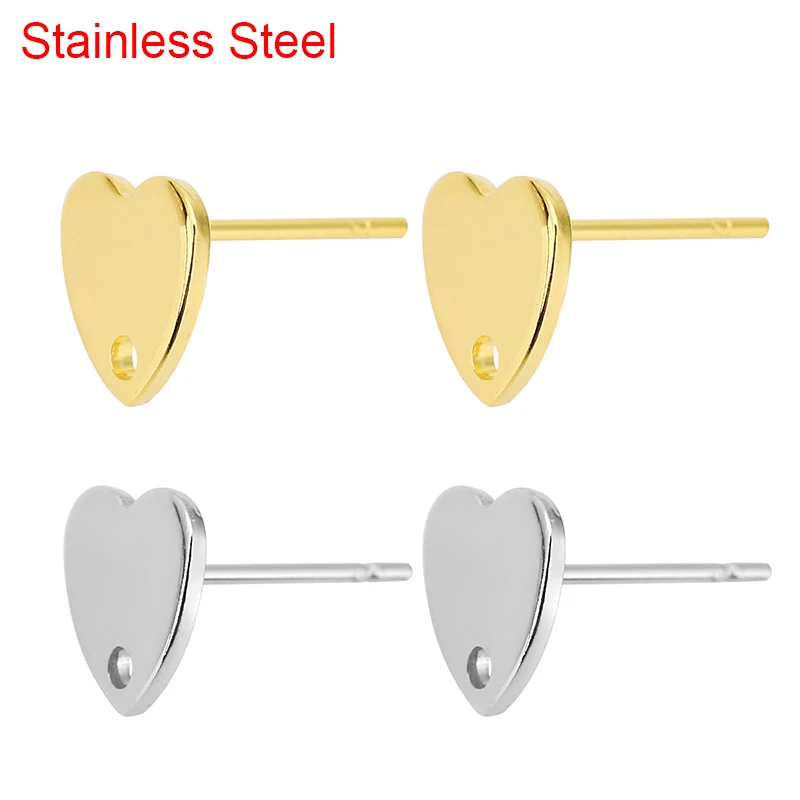 20 teile/los Edelstahl Ohrring Stud Post Anschlüsse 8mm Hypoallergen Ohrringe Einstellungen Cabochon Basis Für Diy Schmuck Machen Image