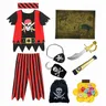 Jungen Piraten kostüme Kinder Piraten spielzeug Kostüme Kapitän Jack gestreiftes Kostüm mit Piraten