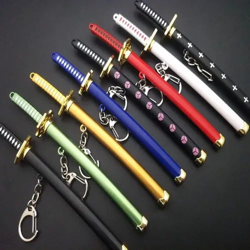 Mini Spielzeug Samurai Messer Schlüssel anhänger Spielzeug Metall Waffe Schwert Schlüssel bund