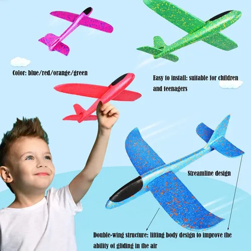 48cm Große Hand Werfen Flugzeug Fliegen Schaum Segelflugzeug Flugzeug Trägheit Flugzeug Spielzeug