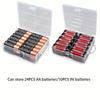 1pc Clear Battery Organizer For 24 Aa Batteries Or 24 Aaa Batteries, Impact-resistant And Wear-resistant Household Organizer For Household And Other Battery Storage