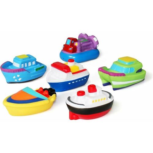 Tovbmup - Baby-Badespielzeug (6 Stück), Boot-Badespielzeug, weiches schwimmendes Badespielzeug,