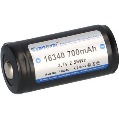 Verschiedene - Keeppower 16340 3,6V 700mAh Akku (geschützt) - 1.4A Image