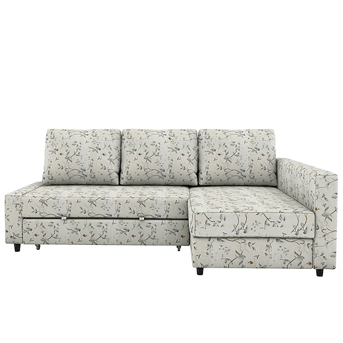 100% Baumwolle Schlafsofa-Bezug Blumen gesteppte farbige Baumwollbezüge mit Armlehnen Image