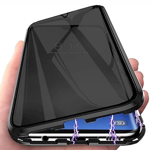 Handy Hülle Handyhüllen Für Samsung Galaxy S26 Ultra Plus S25 S24 S23 S22 S21 FE S21 Ultra Plus S20 Magnetische Adsorption Vollschutz Anti-Spionage Stoßfest Transparent Datenschutz Gehärtetes Glas Image