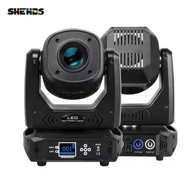 SHEHDS 2pcs 100W LED Gobo Spot Light 6 prism With LCD Display For KTV Music Discos Party Theater Stage DJ Lighting