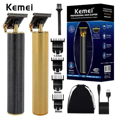 kemei 1971 Rechargeable barber hair trimmer for men electric professional beard hair clipper