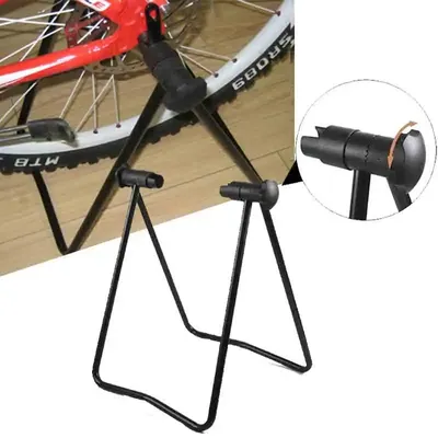 Universal Foldable Bicycle Bike Display Rack Triangle Wheel Hub Repair Stand KickStand For Vertical
