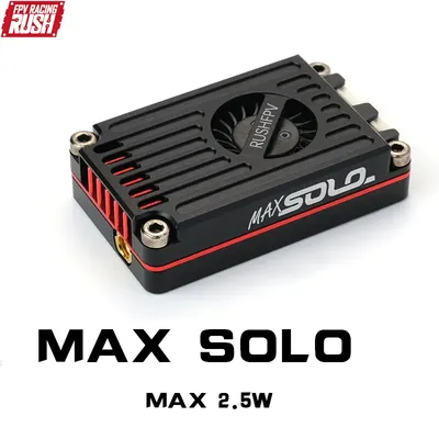 RUSH TANK MAX SOLO 5.8GHz 2.5W High Power 48CH VTX Video Transmitter with CNC shell for RC FPV Long
