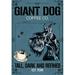 Metal Tin Sign Giant Dog Coffee Company Tall Dark and Refine Schnauzer Dog Vintage Sign tin sign Retro for Home Garden Office Wall Decores Size: 8 x 12 Inch