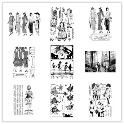 New Arrival Girl Clear Stamps 2022 For Scrapbooking Paper Making Lady Children Friendship Account