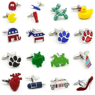 Men's Shirt Cufflinks 28 Novel Designs Option Quality Brass Material French Shirt Cuff Links Wholesale&retail