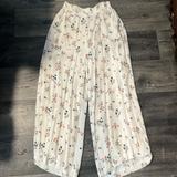 American Eagle Outfitters Pants & Jumpsuits | American Eagle Wide Leg Flare Pants Size Medium | Color: Tan/White | Size: M