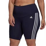 Adidas Shorts | Adidas Womens Plus Size High-Rise Short Sport Biker Shorts Navy Blue 1x | Color: Blue/White | Size: 1x
