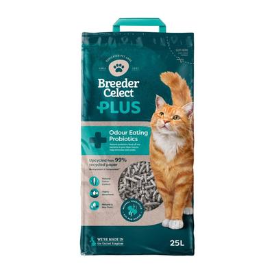 2x25L Breeder Celect Plus Probiotic Cat Litter