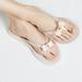 Kate Spade Shoes | Kate Spade Flip Flop With Goldtone Bow Spade Charm Flip Flop | Color: Cream | Size: Large 7/8