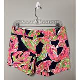 Lilly Pulitzer Shorts | Lilly Pulitzer The Callahan Short Size 0 Floral Vias Green | Color: Blue/Pink | Size: 0