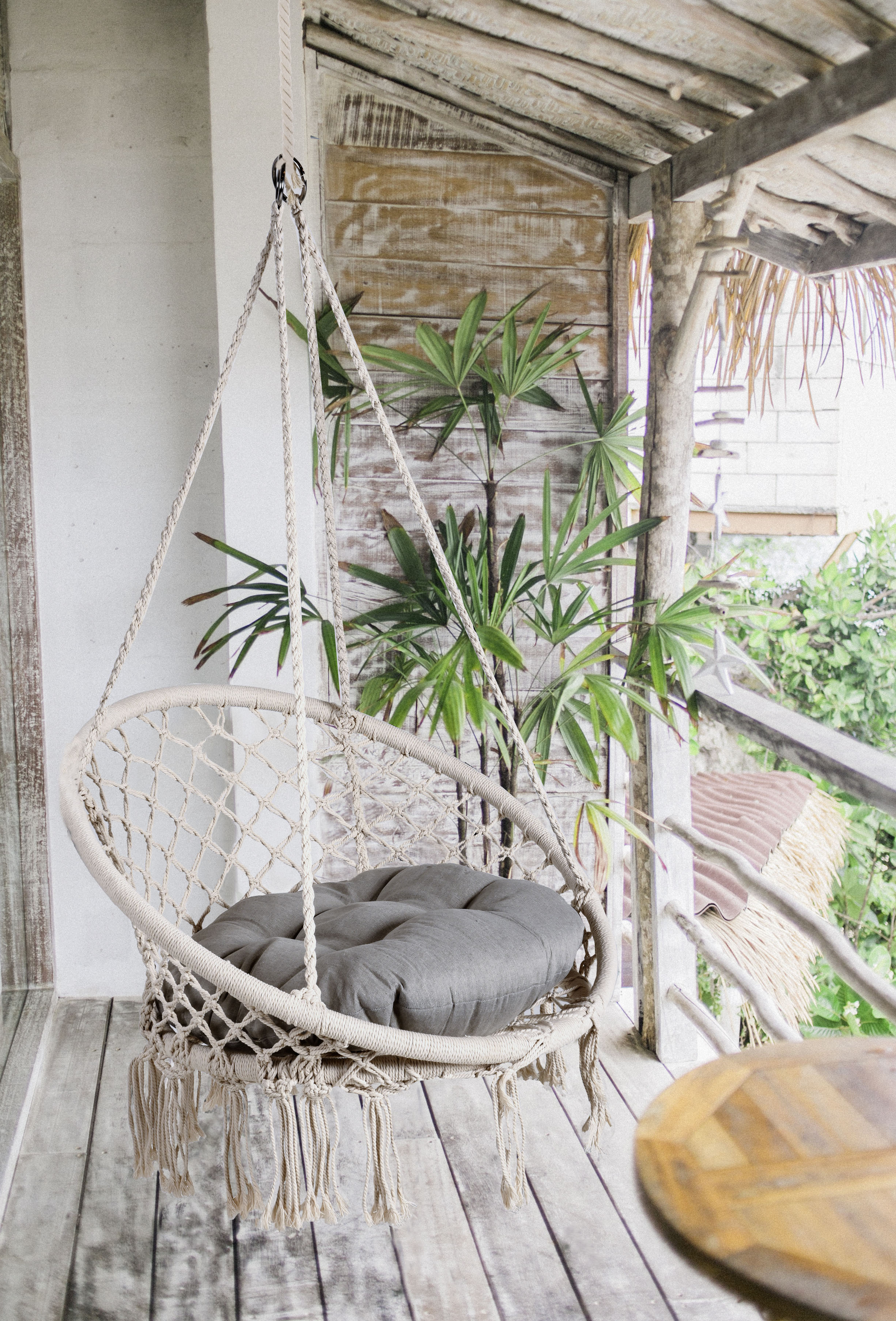 Hängesessel GARDEN PLEASURE "BARBUDA, TOPSELLER", weiß, B:80cm H:125cm T:60cm, Bezug: 65% Baumwolle, 35% Polyester, Sessel, BxTxH: 80x60x125 cm, mit Kissen