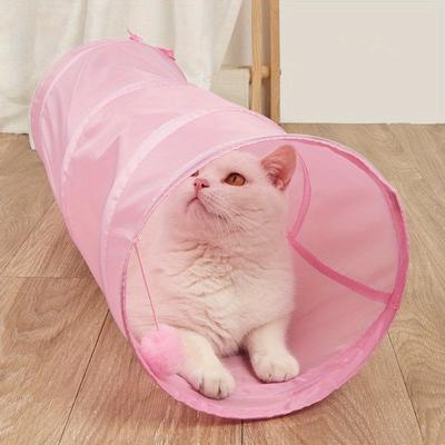 TEMU Collapsible Cat Tunnel: Fun Puzzle And Exercise Toys For Hiding And Playtime! Image