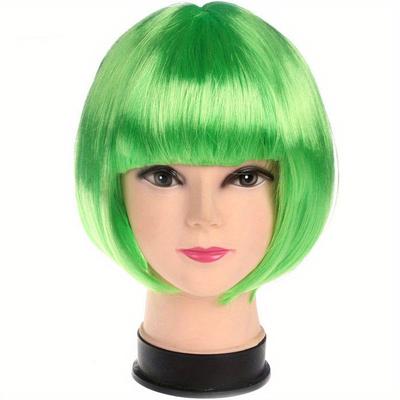 Short Bob Hair Wigs Colorful Cosplay Costume Wig Daily Party Hairpiece For Women Girls
