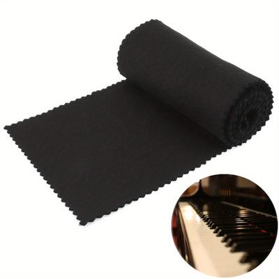 TEMU Soft Black Piano Keyboard Dust Cover - 125*15cm/ 49.2*5.9inch - Protects Your Keyboard From Dust And Scratches