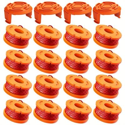 TEMU 20 Packs Replacement 10ft () Grass Trimmer Line Spool, Edger Line Spool Compatible Model Wa0010 (16 Replacement Line Spool, 4 Trimmer Cap) Image