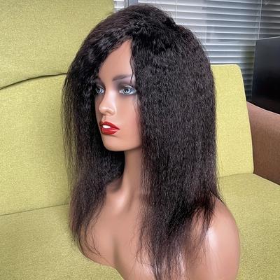 Yaki Straight Hair Wigs Full Machine Made Wigs 100% Real Human Hair Wigs 150% Density Remy Hair No Glue Hair Wigs For Women Easy To Wear