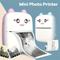 Portable Wireless Mini Photo Printer - Thermal Label Printer With Usb Recharge & 1 Roll Of Thermal Paper For Android & Ios