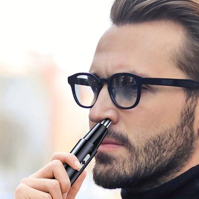 Usb Rechargeable Electric Nose And Ear Trimmer For Men - Automatic Washable Shaving Tool For Smooth And Painless Grooming