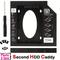 Second Hdd Caddy 9.5mm 2.5" Sata Hard Drive Adapter Laptop Cd/dvd-rom Bay