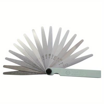 TEMU Metric Thickness Feeler Gauge -1.00mm 17 Blades Mn Steel Measuring Tool For Width Image