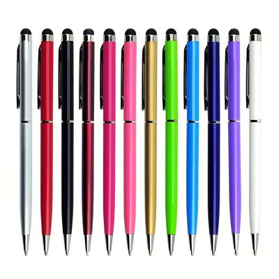 TEMU 10pcs/set Universal 2 In 1 Metal Stylus Pens With Ballpoint Pens Touch Screen Pen For All Capacitive Screen