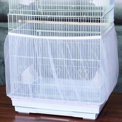 Mesh Bird Cage Cover Easy To Clean Seed Catcher Protective Bird Cage Accessories Breathable Mesh Parrot Bird Cage Net