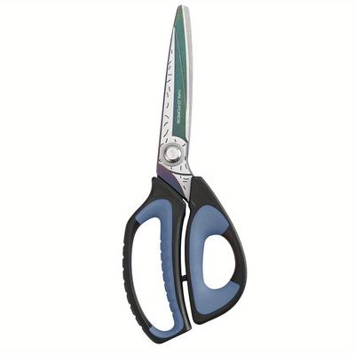 Heavy Duty Scissors Industrial Multipurpose Shears Sharp Titanium Coated Anti-rust Stainless Steel Household Scissors Cutting Leather Rope Fabric Plastic Comfort Grip 10 Inches