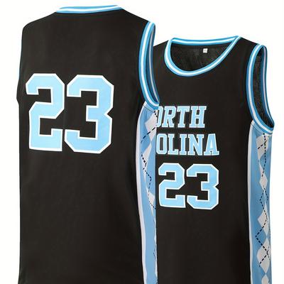 Men's #23 Embroidered Basketball Jersey, Retro Bla...