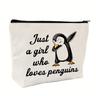 Penguin Gifts For Penguin Lovers, Penguin Gifts For Women, Gifts For Makeup Lovers, Penguin Element Makeup Bag, Who Loves Penguins Cosmetic Bag
