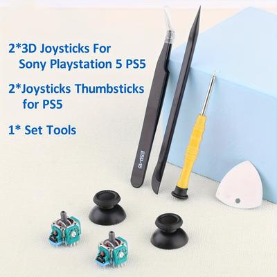 TEMU Ps5 Controller Joystick Repair Kit - 2pcs Thumb Stick With Caps, Compatible With Playstation 5 Game Console Accessories