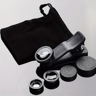 TEMU 1 Pc 3in1 Mobile Phone Fish Eye+wide Angle+macro Camera Lens For Universal Cell Phone Image