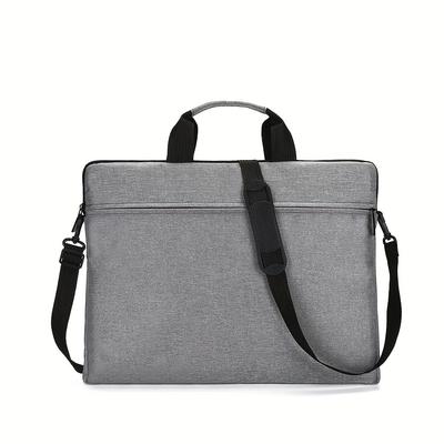 1pc New Portable Laptop Bag Simple Lightweight Solid Color With Liner Bag Shoulder Crossbody Computer Bag