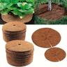 2pcs, Round Coconut Shell Fiber Plant Mulch With Open Hole In The Middle Of Coconut Palm Fiber Flat Mat Tight Anti-grass Mat