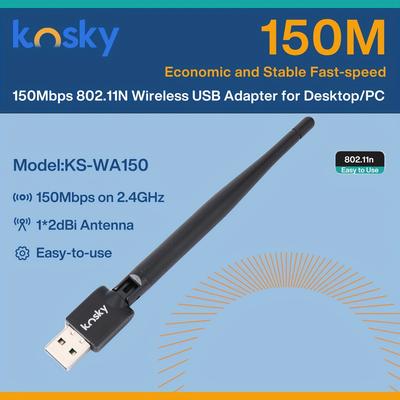 Ks-wa150 | Wireless Usb Wifi Adapter | 150mbps | 2.4ghz | Usb2.0 | Boost Your Internet Speed With150mbps 2.4ghz Wireless Usb Wifi Adapter