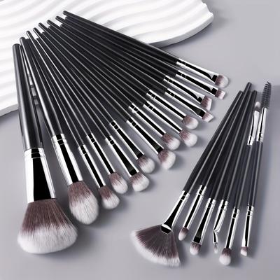 TEMU 20pcs Makeup Brush Sets Premium Synthetic Hair Face Eye Lip Makeup Brush Sets Cosmetics Tools Multifunctional Makeup Brushes - Gift Set Mother's Day Gift