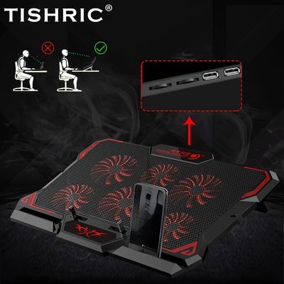 For Laptop Cooling Pad 6 Quiet Fans Laptop Cooler Notebook Gaming Cooling Radiator Computer Cooler Laptop Stand Accessories